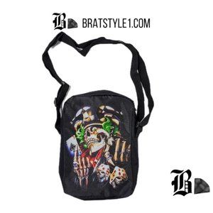 Victorian gothic messenger bag style purse canvas bag